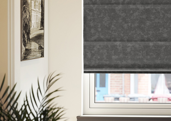 Darwin, Charcoal - Twist&Fit Roman Blind - Image 5